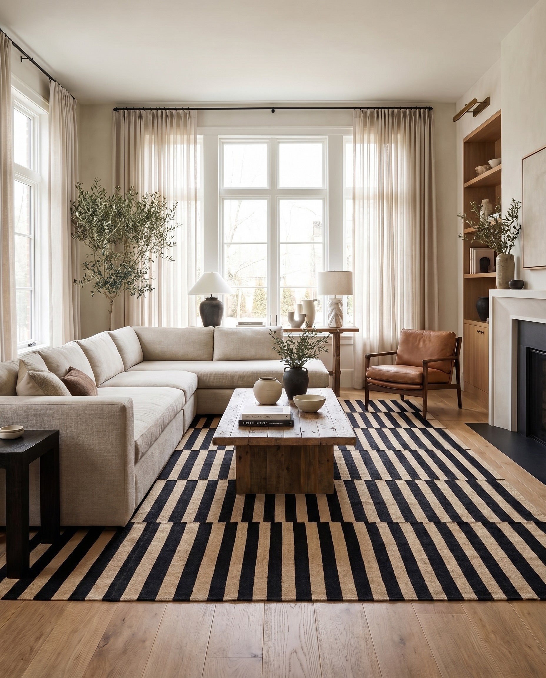 8' 8 x 9' 7 Hand Woven Kilim Modern Wool Rug