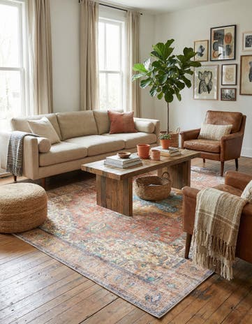 9' x 12' Washable Timeless Rug
