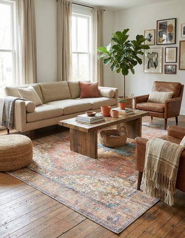 9' x 12' Washable Timeless Rug