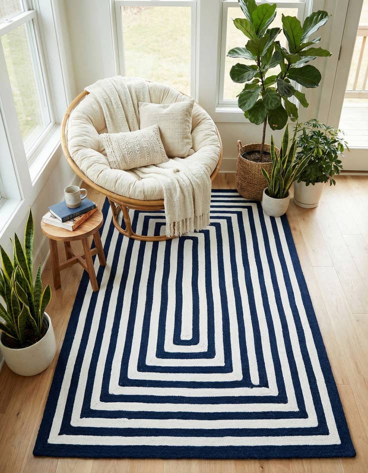 Detail image of 4' 1 x 6' 1 Easy-Clean Eco Verse Washable Indoor / Outdoor Rug