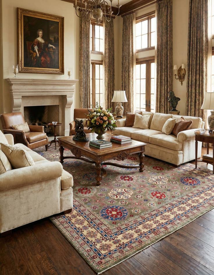 Detail image of 13' x 19' 2  Hand Knotted Kazak Rug