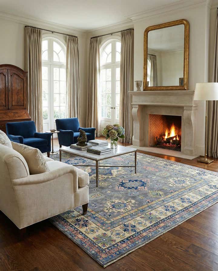 12' 2 x 15' 2 Hand Knotted Kazak Rug