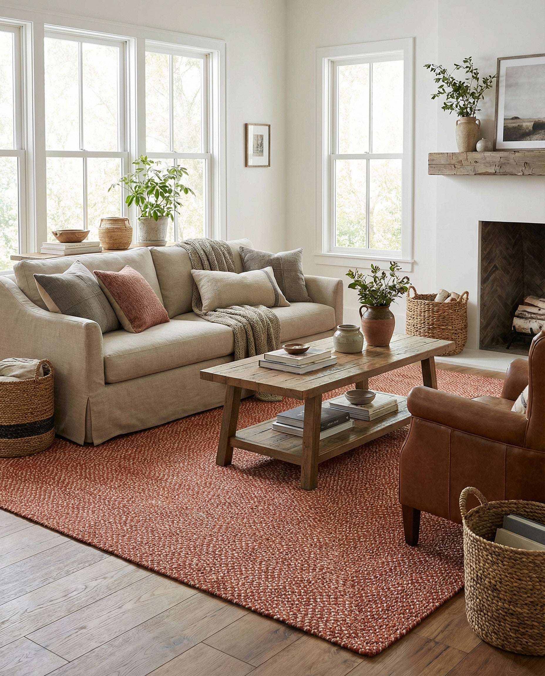  7' 10 x 10'  Hand Tweed Braided Jute Rug