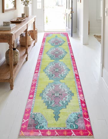 2' 6 x 12' Washable Timeless Runner Rug