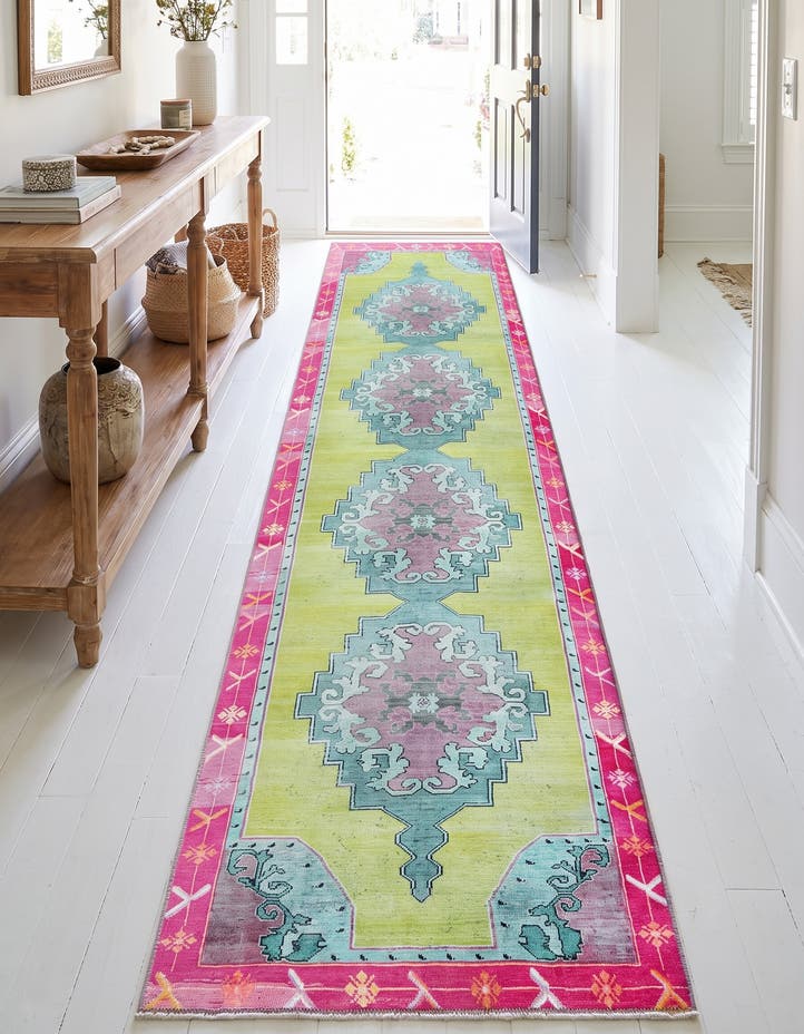 2' 6 x 12' Washable Timeless Runner Rug