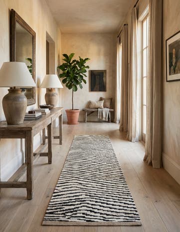 3' 10 x 14' 10 Hand Knotted Moroccan Wool Runner Rug