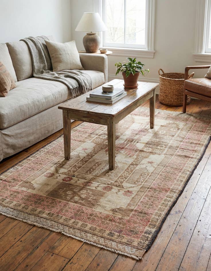 Detail image of 3' x 5' 3  Hand Knotted Ultra Vintage Persian Wool Rug