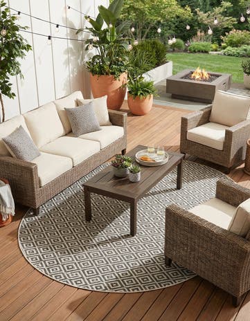 7' 10 x 10' Easy-Clean Jill Zarin Costa Rica Indoor / Outdoor Oval Rug
