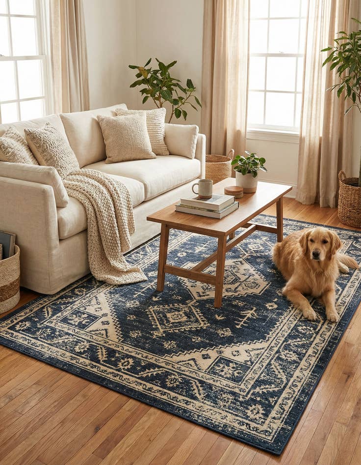 Detail image of 5' 3 x 8' Kamala Washable Rug