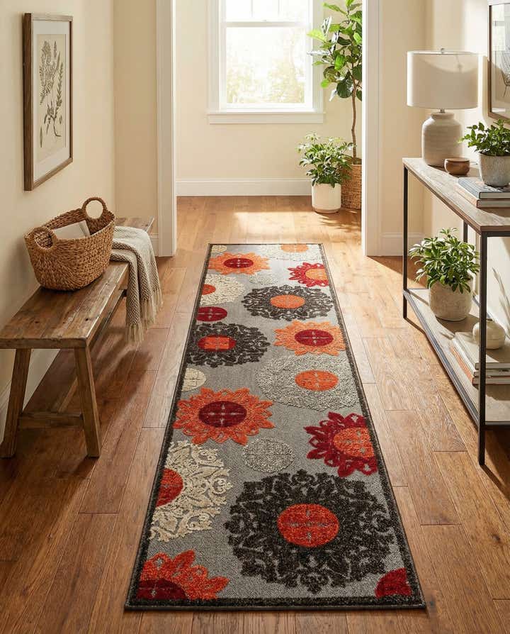 2' 7 x 10' Easy-Clean Modern Indoor / Outdoor Runner Rug