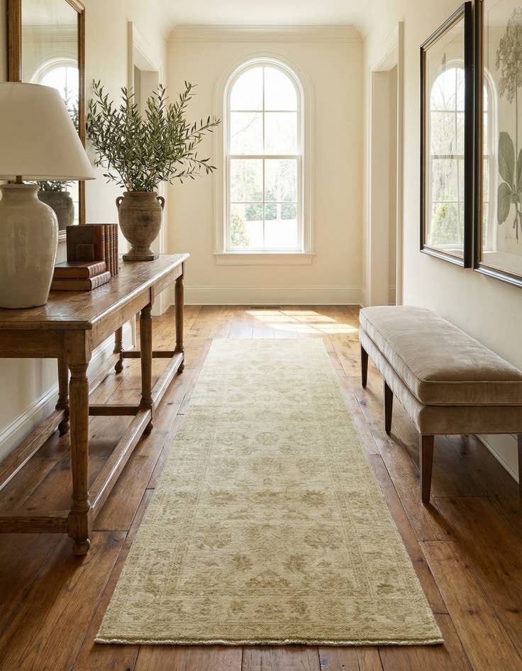 Detail image of  2' 6 x 8' 4  Hand Knotted Over-Dyed Ziegler Runner Rug