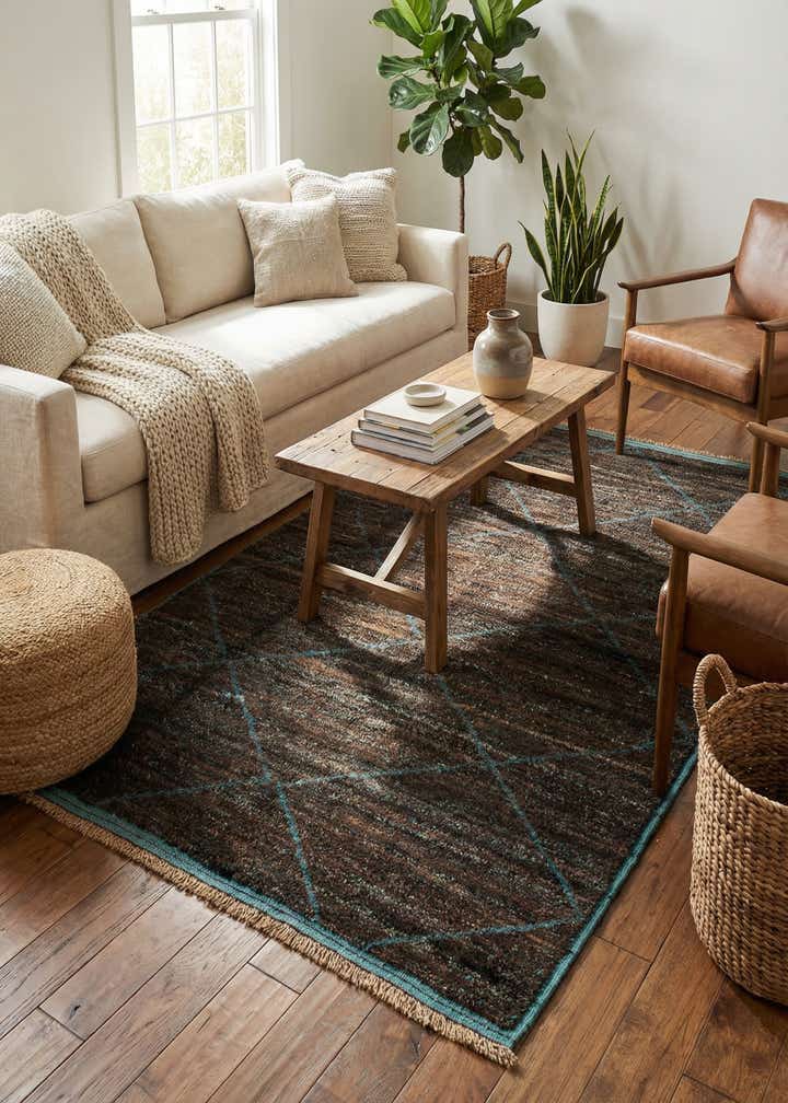 5' 1 x 8' 1 Hand Knotted Moroccan Wool Rug