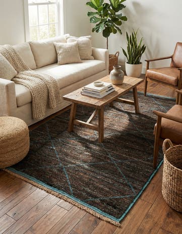 5' 1 x 8' 1 Hand Knotted Moroccan Wool Rug