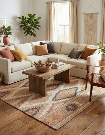 Hand Woven Kilim Jute Square Rug