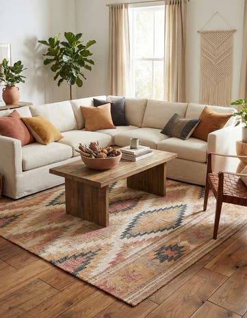 Hand Woven Kilim Jute Square Rug