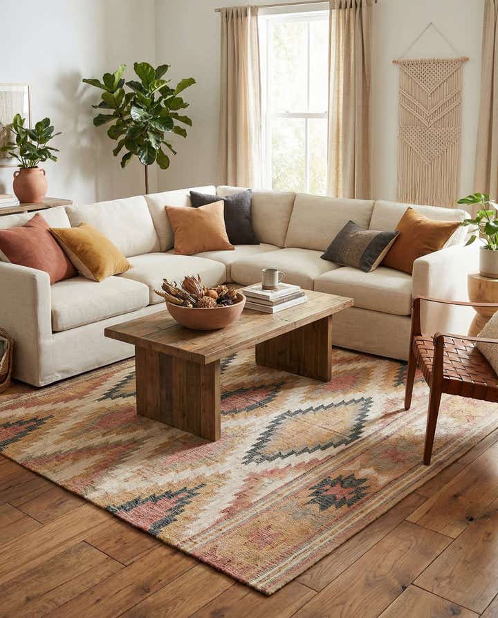 7' 10 x 7' 10 Hand Woven Kilim Jute Square Rug