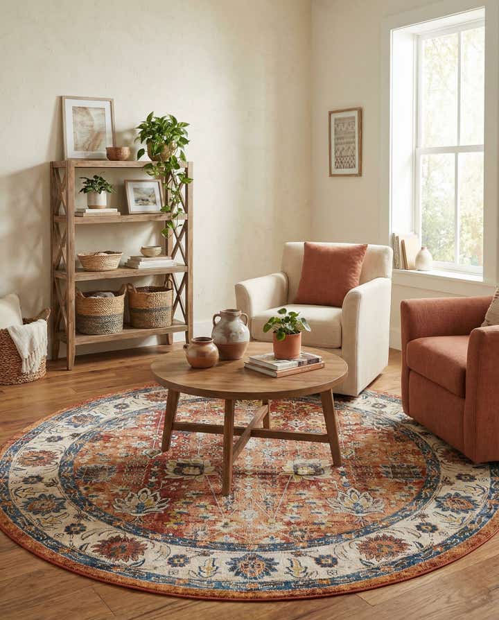 245cm x 245cm Arcadia Rund Teppich