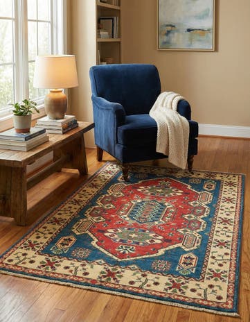3' 10 x 5' 7 Hand Knotted Kazak Rug