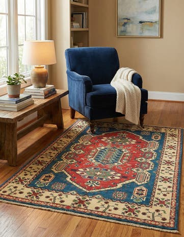 3' 10 x 5' 7 Hand Knotted Kazak Rug