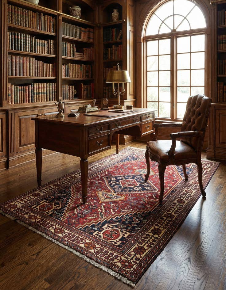 Detail image of 5' 1 x 8' 6 Ghashghai Wool Rug