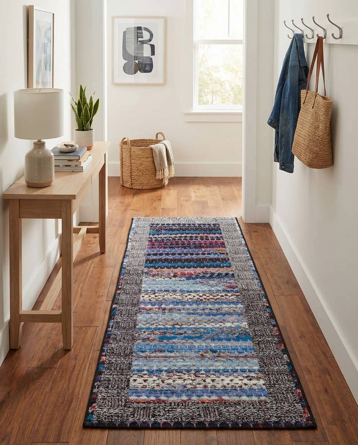 Detail image of 2' x 6' Easy-Clean Modern Indoor / Outdoor Runner Rug
