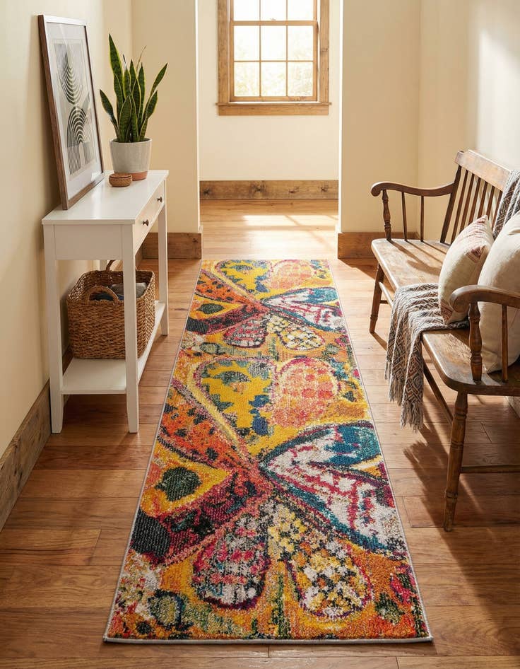 Detail image of 2' x 6'  Washable Haerfest Runner Rug