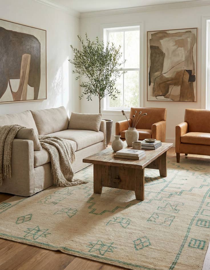 Detail image of 5' 6 x 8' 7  Hand Knotted Darya Wool Rug