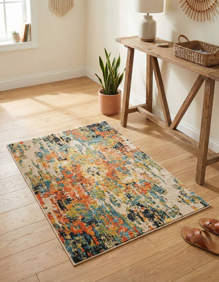 Detail image of 2' 2 x 3'  Washable Vivid Rug