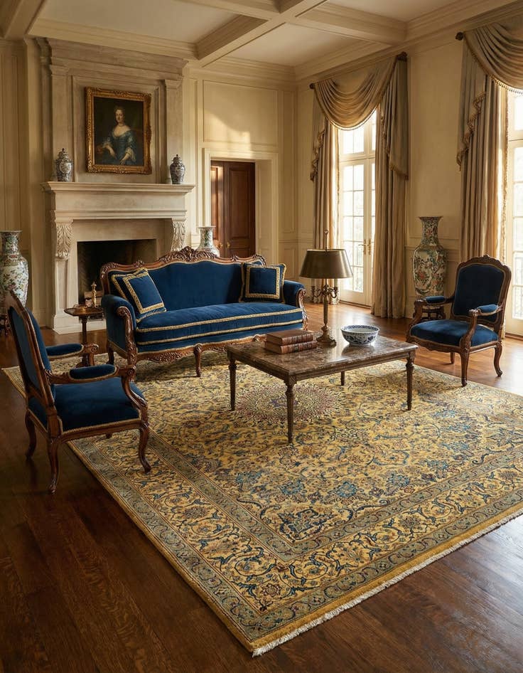 Detail image of  9' 7 x 12' 10 Nain Wool Rug