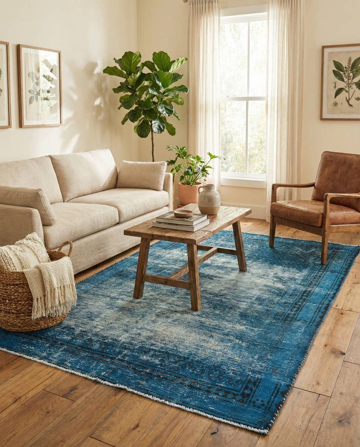 Detail image of 4' x 6' 7 Hand Knotted Ultra Vintage Wool Rug