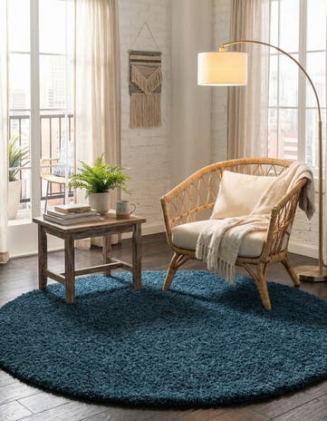 4' x 4' Everyday Shag Round Rug