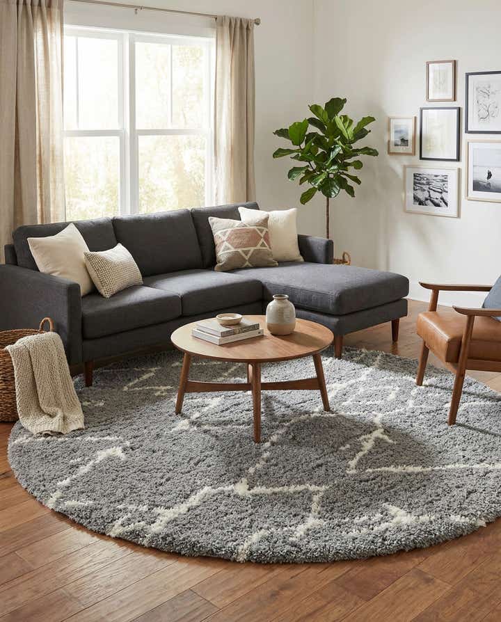 10' x 10' Infinity Shag Round Rug