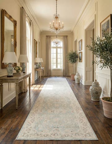 5' 1 x 25' 4 Hand Knotted Ziegler Rug