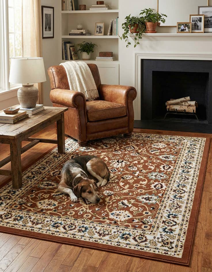 Detail image of 5' 2 x 7' 6 Nain Design Rug