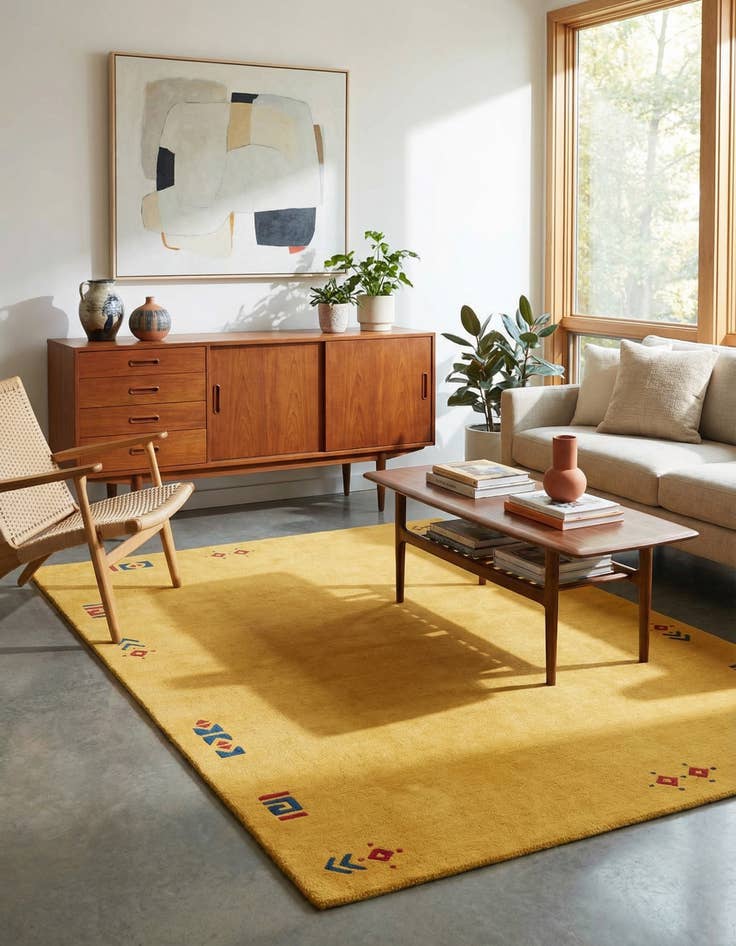 Detail image of 4' x 5' 8  Hand Knotted Nepal Wool Rug