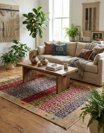 5' 3 x 7' 2 Hand Knotted Darya Wool Rug