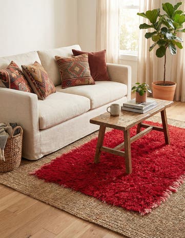 3' x 5' 2 Hand Knotted Moroccan Wool Rug