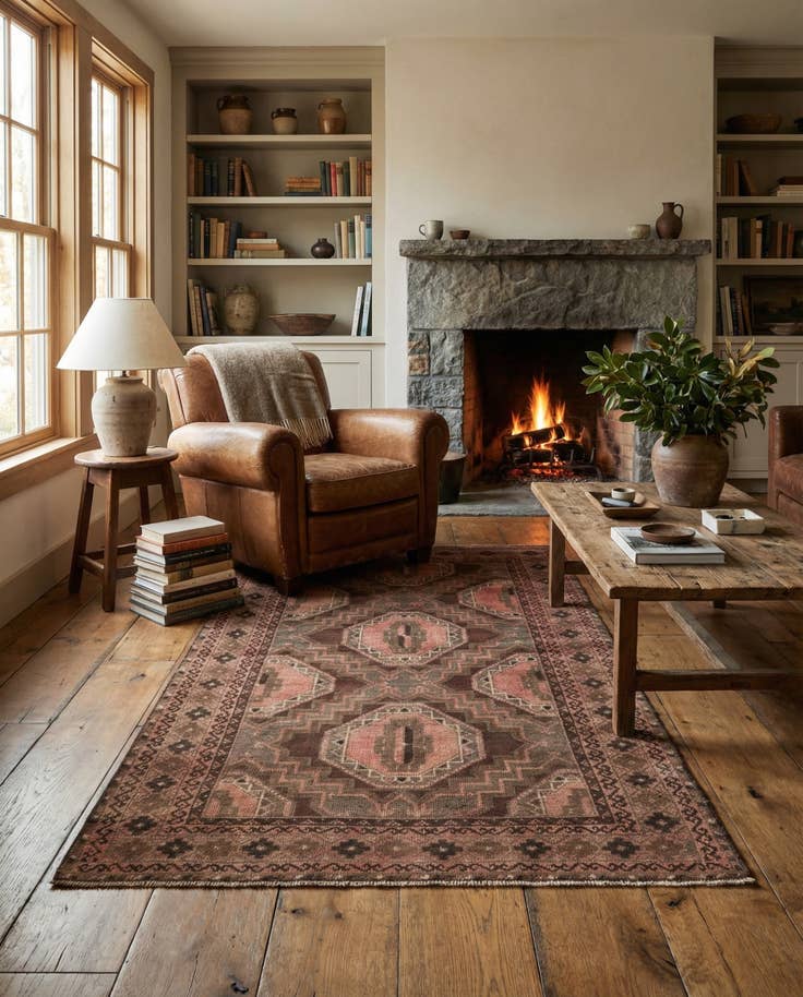 Detail image of 3' 6 x 6' 4 Hand Knotted Ultra Vintage Persian Wool Rug