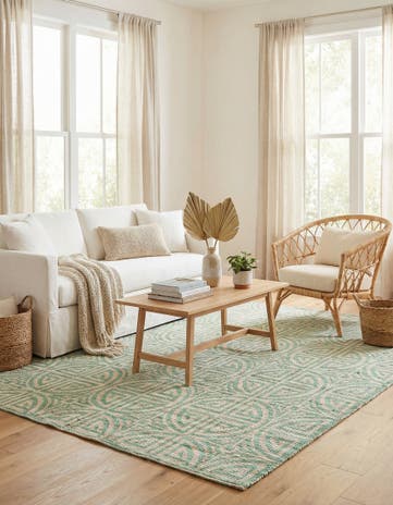 7' 10 x 10' Hand Woven Chenille Jute Rug