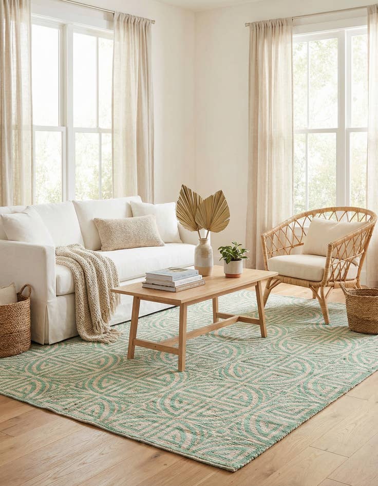 Detail image of 7' 10 x 10'  Hand Woven Chenille Jute Rug