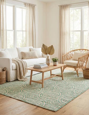 7' 10 x 10' Hand Woven Chenille Jute Rug
