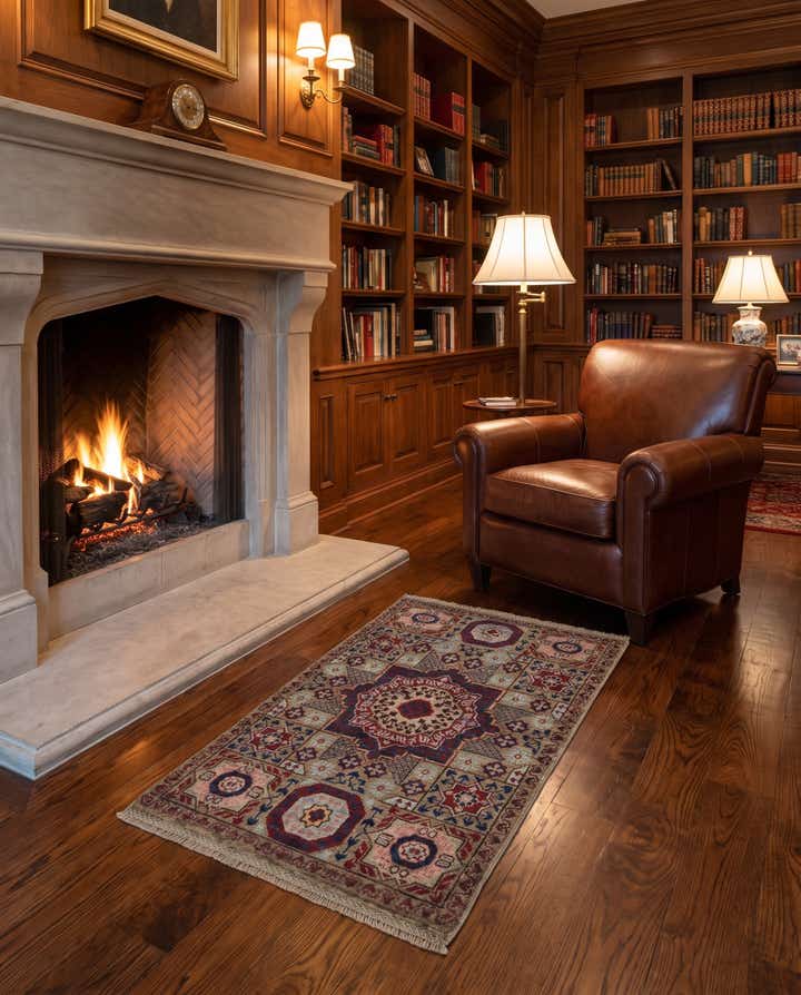 2' x 3' Hand Knotted Mamluk Ziegler Rug