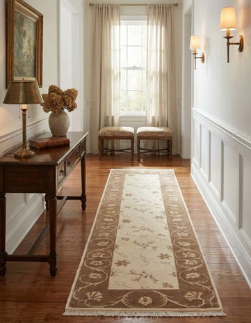 2' 7 x 9' 9 Hand Knotted Darya Wool Runner Rug