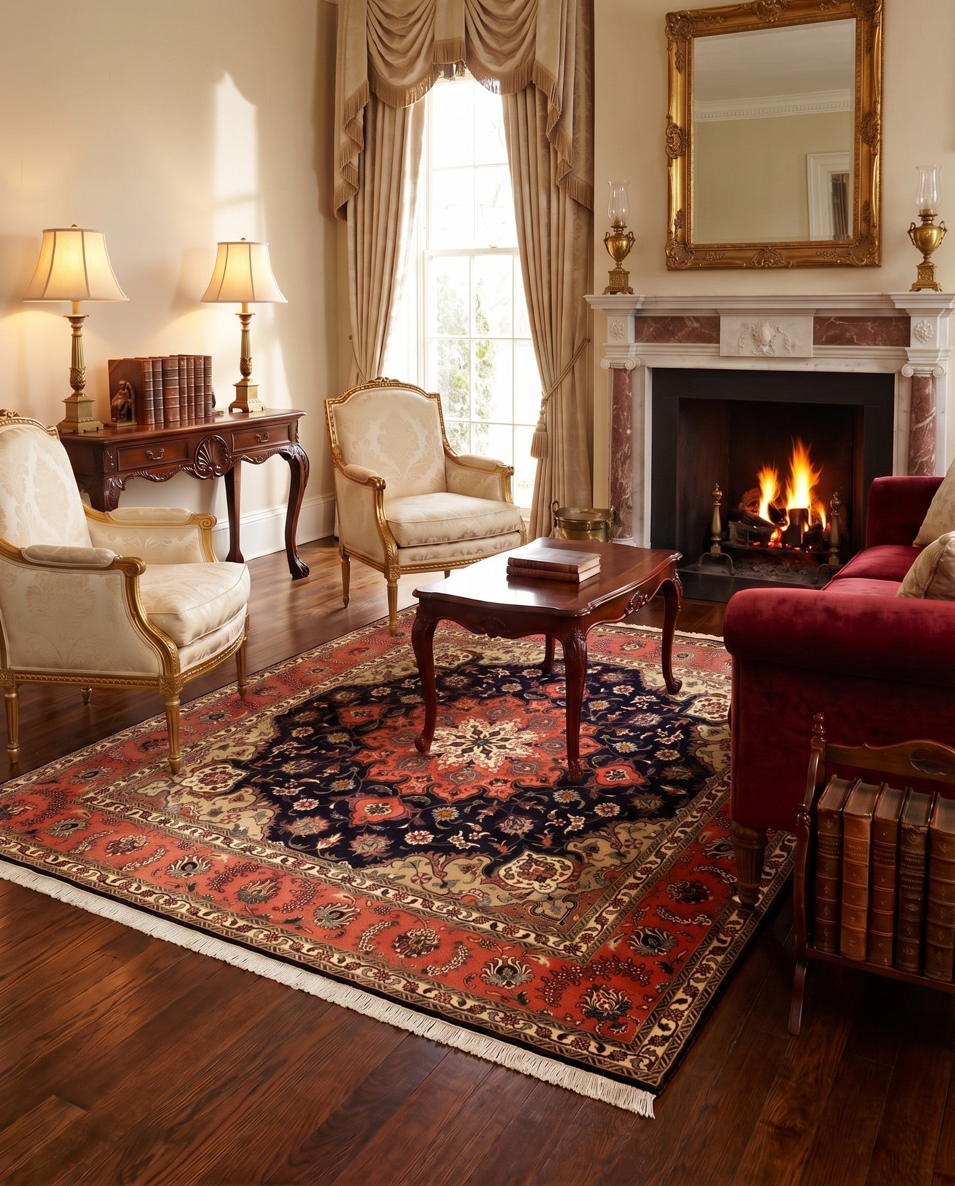6' 8 x 6' 8 Tabriz Square Rug