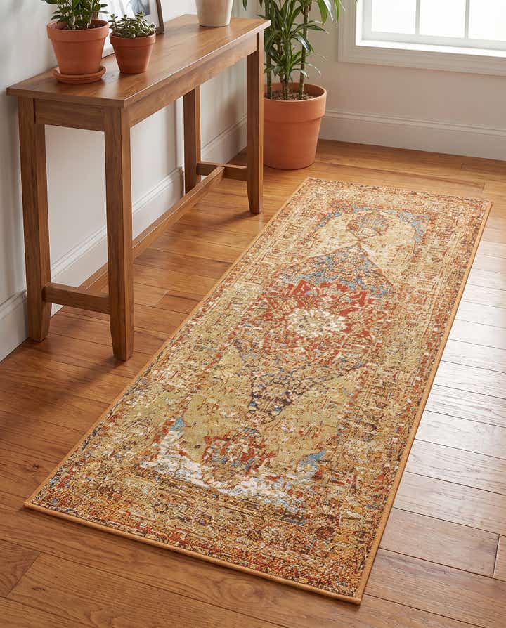 2' x 5' Easy-Clean Traditional Indoor / Outdoor Runner Rug