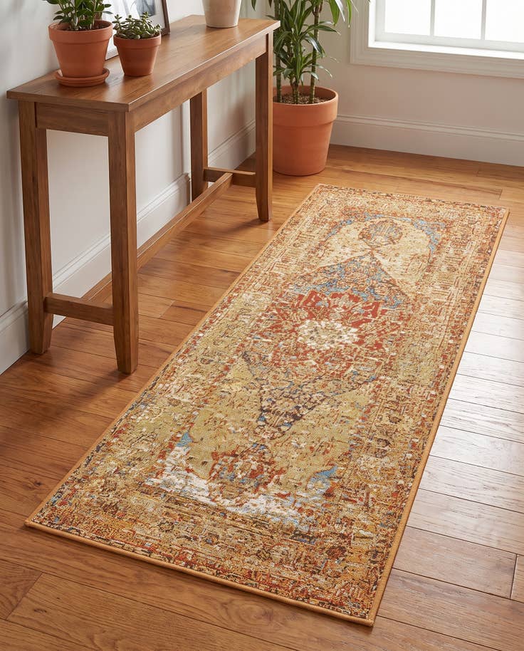 Detail image of 2' x 5' Easy-Clean Traditional Indoor / Outdoor Runner Rug
