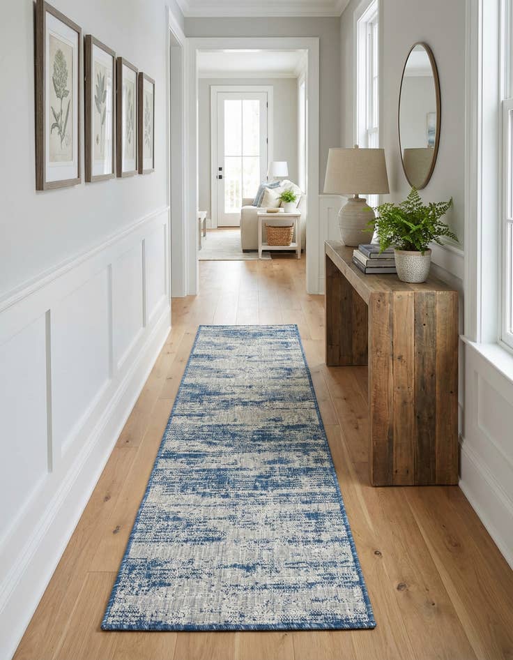 Detail image of  2' x 8'  Washable Modern Indoor / Outdoor Runner Rug