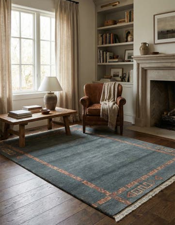 4' 2 x 5' 10 Hand Knotted Tibet Wool Rug