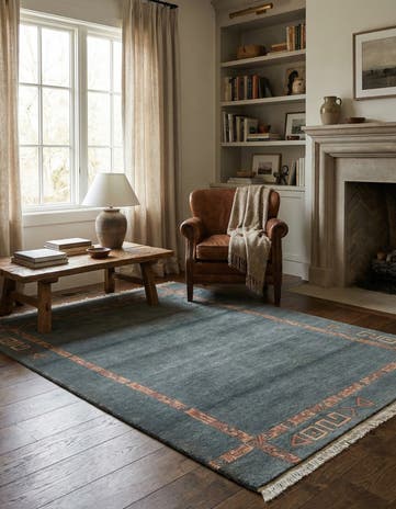 4' 2 x 5' 10 Hand Knotted Tibet Wool Rug