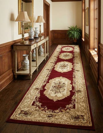 Red Chateau Runner Rug